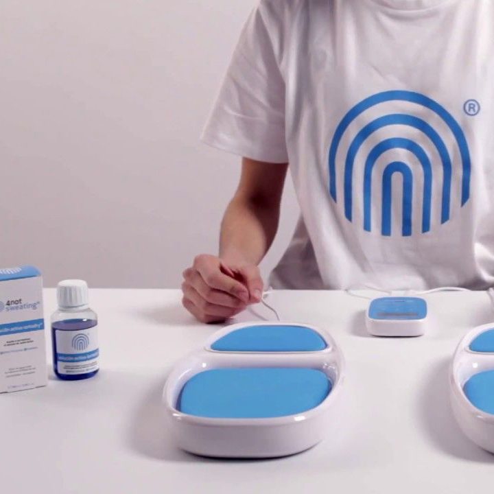 Iontoforesis para la hiperhidrosis palmar y plantar